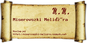 Miserovszki Melióra névjegykártya